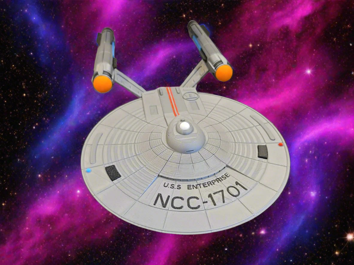 3D Printed Constitution Class U.S.S. Enterprise NCC-1701 Starship Model