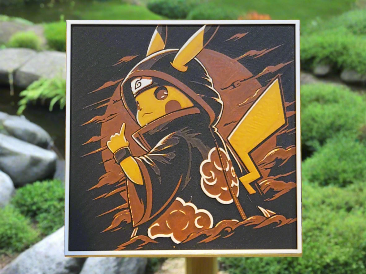 Electric Shinobi – Pikachu Akatsuki Wall Art