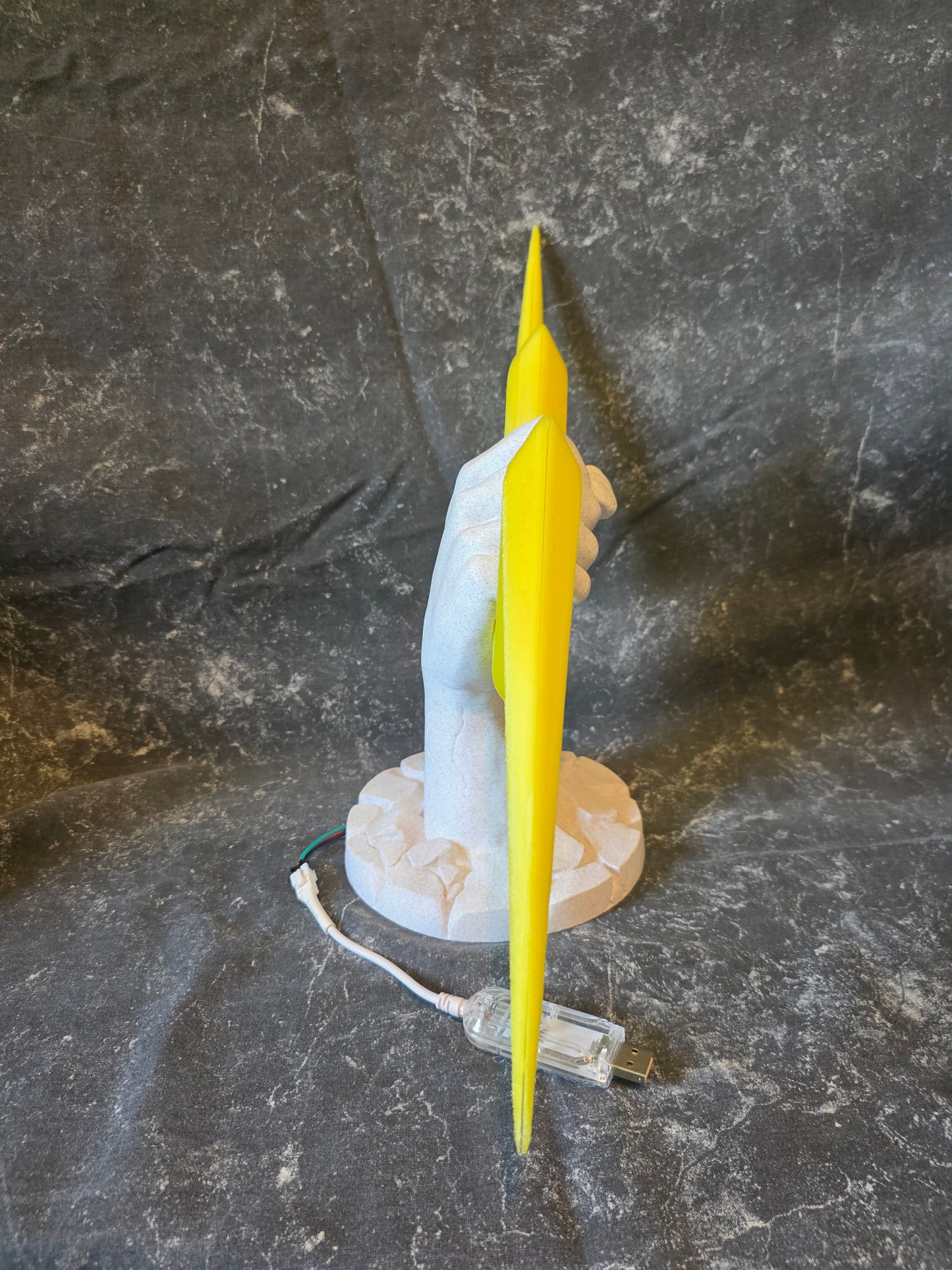 Thunder's Grasp - Illuminated Lightning Sculpture