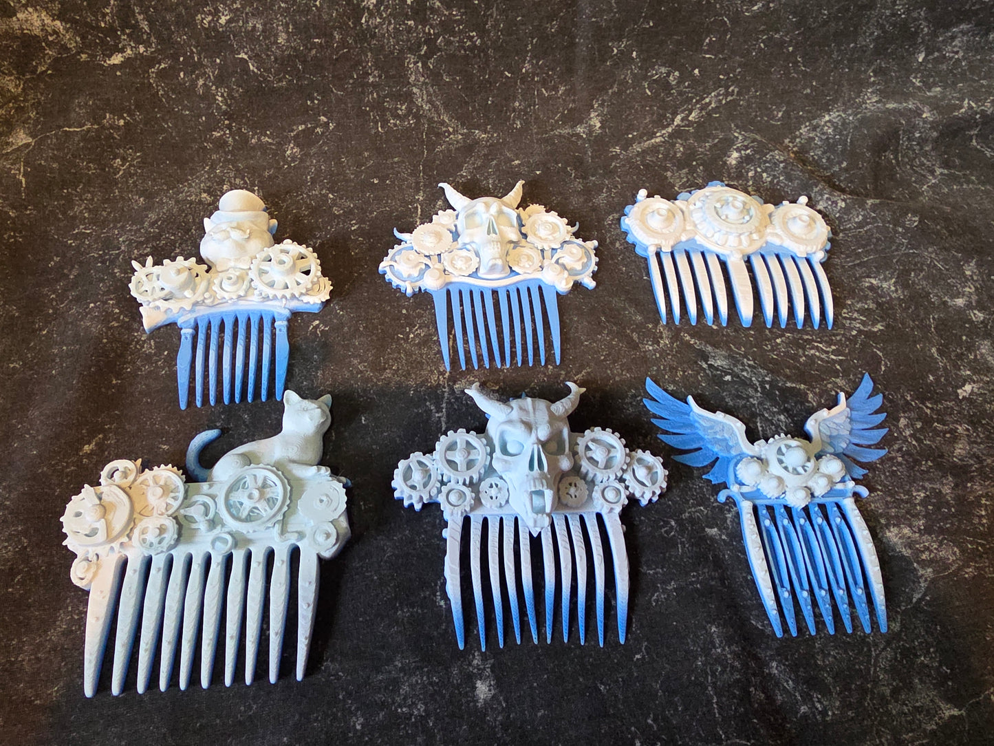Steampunk Fantasy Hair Comb Set – 6 Piece Collection