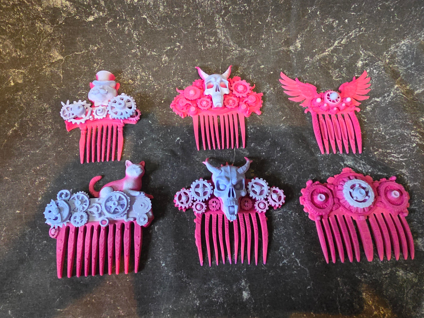 Steampunk Fantasy Hair Comb Set – 6 Piece Collection