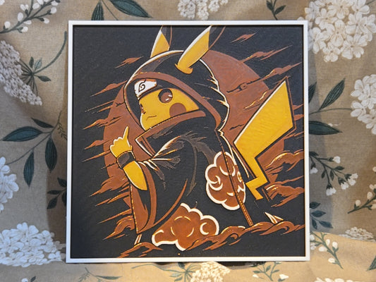 Electric Shinobi – Pikachu Akatsuki Wall Art